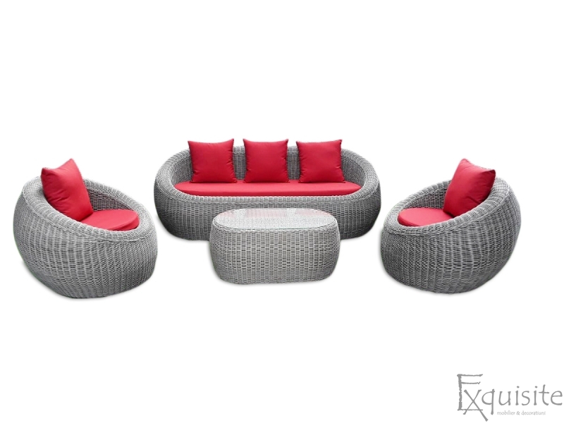 Set canapea din ratan artificial 3