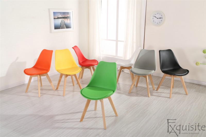 Scaun de bucatarie tapitat cu piele ecologica, EX0739