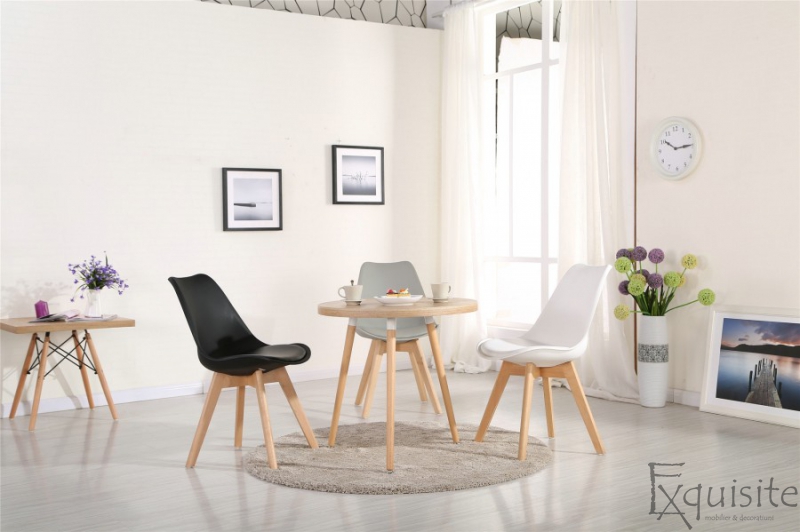 Scaun de bucatarie tapitat cu piele ecologica, EX07310