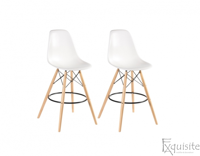 Scaune de bar cu 4 picioare - Set 2 bucati1