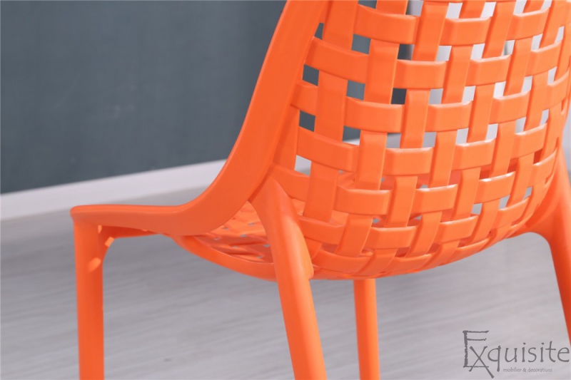 Scaun de bucatarie din plastic, Exquisite, rosu. galben, alb6