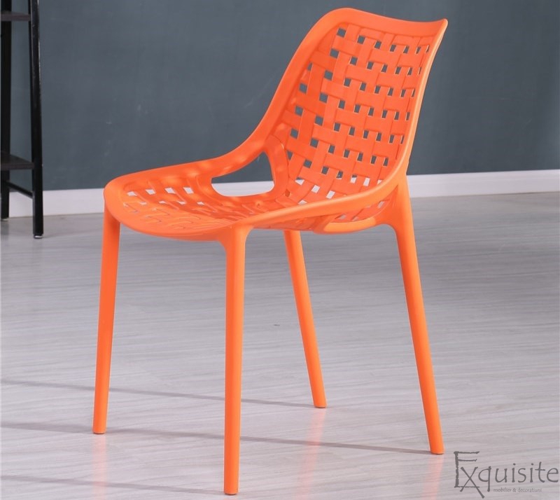 Scaun de bucatarie din plastic, Exquisite, rosu. galben, alb4