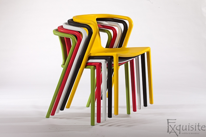 Scaun modern pentru terasa din plastic, Exquisite, diverse culori6
