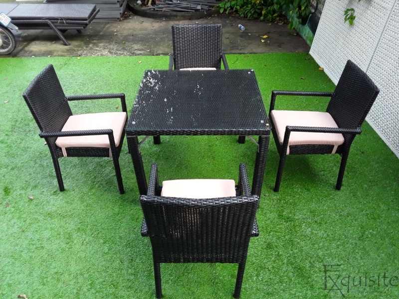 Masa cu scaune pentru terasa, ratan sintetic2