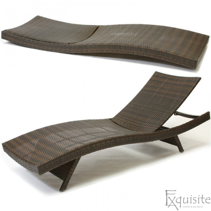 Sezlong elegant din ratan artificial 5