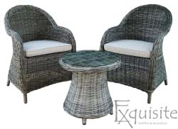 Fotolii cu masuta din ratan artificial, mobilier terasa 