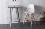 Scaun de bar cu picioare din lemn, inaltime 66cm, design Eames3