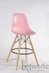 Scaun de bar cu picioare din lemn, inaltime 66cm, design Eames5
