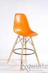 Scaun de bar cu picioare din lemn, inaltime 66cm, design Eames6