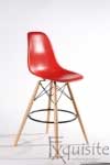 Scaun de bar cu picioare din lemn, inaltime 66cm, design Eames1
