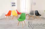 Scaun de bucatarie tapitat cu piele ecologica, EX0738