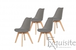 Scaune de bucatarie - set 4 bucati - tapitat cu piele ecologica, design Eames, colorate6