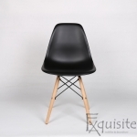 Scaune living, bucatarie, set 4 bucati, tip Eames, negru2