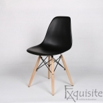 Scaune living, bucatarie, set 4 bucati, tip Eames, negru1