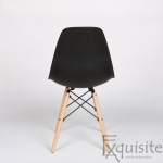 Scaune living, bucatarie, set 4 bucati, tip Eames, negru4