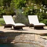 Sezlong elegant din ratan artificial 2