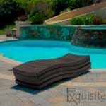 Sezlong elegant din ratan artificial 3
