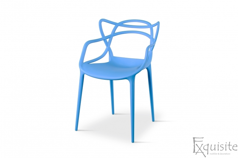 Scaune moderne de bucatarie din plastic - Set 4 Scaune - design Masters 7