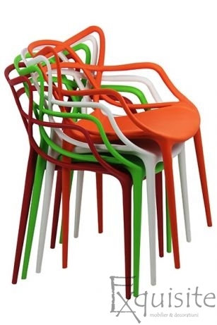 Scaune moderne de bucatarie din plastic - Set 4 Scaune - design Masters 11