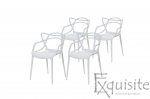Scaune moderne de bucatarie din plastic - Set 4 Scaune - design Masters 3