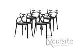 Scaune moderne de bucatarie din plastic - Set 4 Scaune - design Masters 0