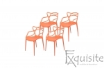 Scaune moderne de bucatarie din plastic - Set 4 Scaune - design Masters 5
